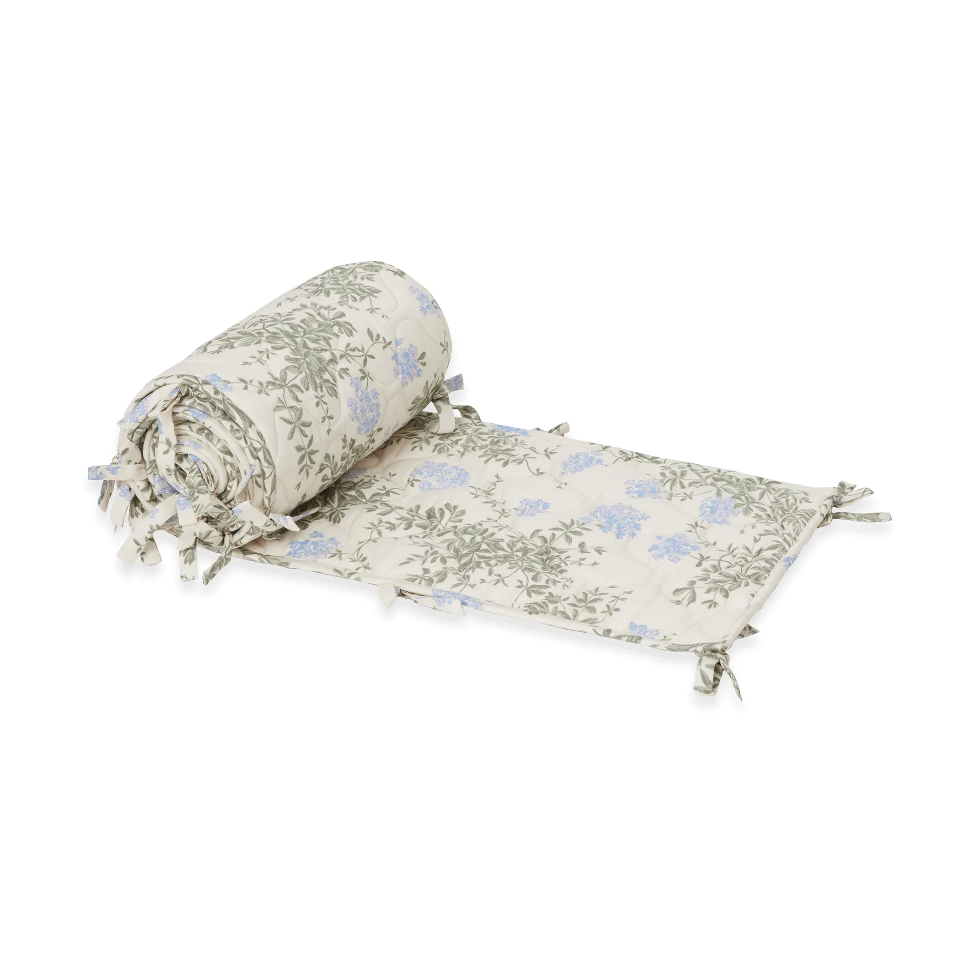 Plumbago satin quilted crib bumper, 30x360 cm Garbo&Friends