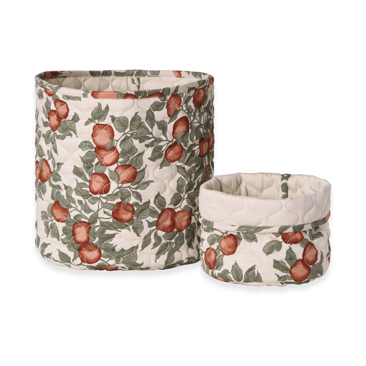 Garbo&Friends Pomme satin quilted basket 2 pieces 20xØ20 cm + 30xØ30 cm