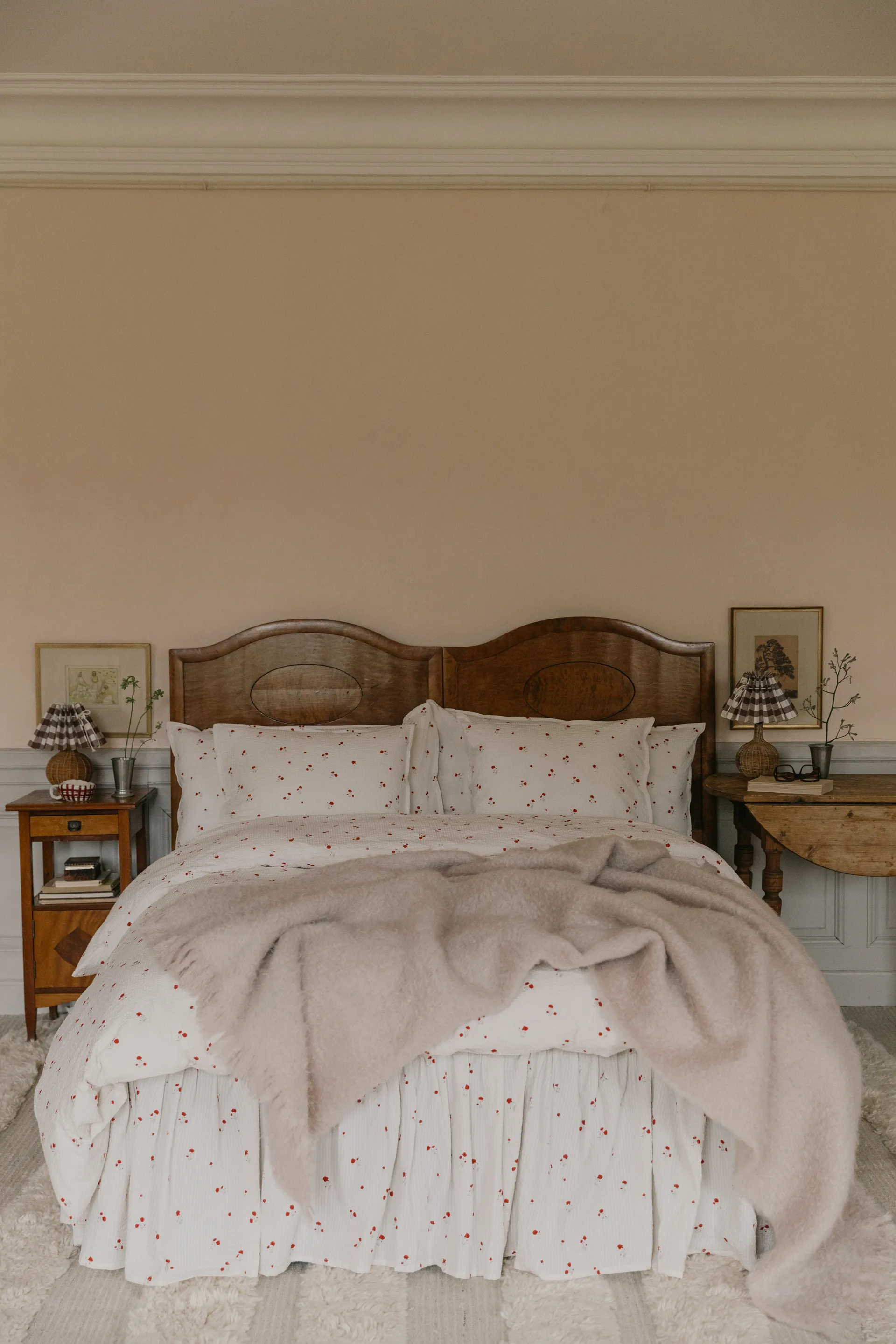 Poppy Seersucker bed skirt, 140x200x53 cm Garbo&Friends