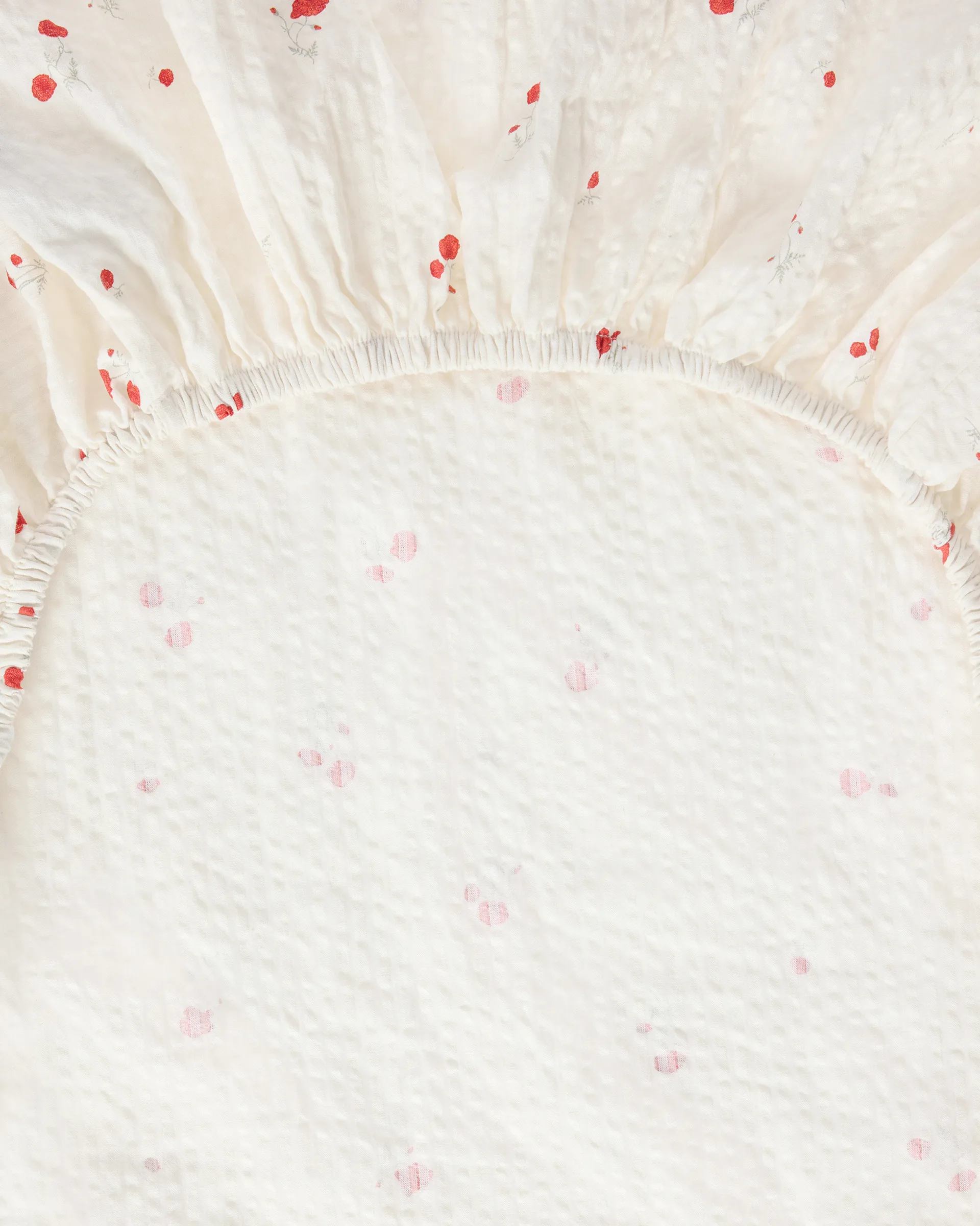 Poppy Seersucker fitted sheet, 180x200x30 cm Garbo&Friends