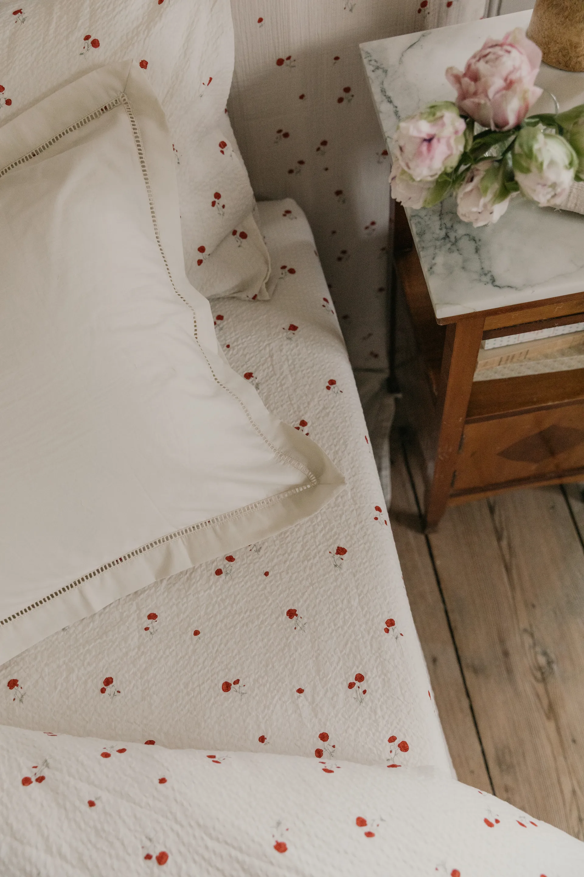 Poppy Seersucker fitted sheet, 90x200x30 cm Garbo&Friends