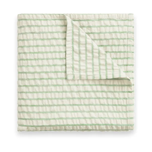 Stripe Emerald Seersucker swaddle blanket, 110x110 cm Garbo&Friends