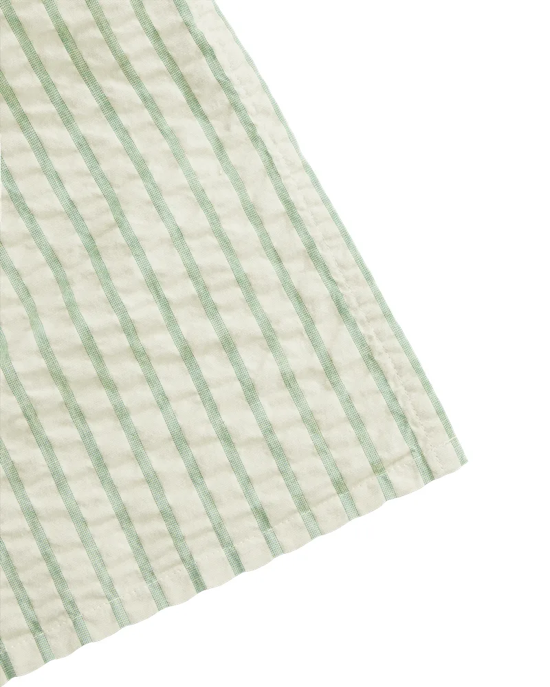 Stripe Emerald Seersucker swaddle blanket, 110x110 cm Garbo&Friends