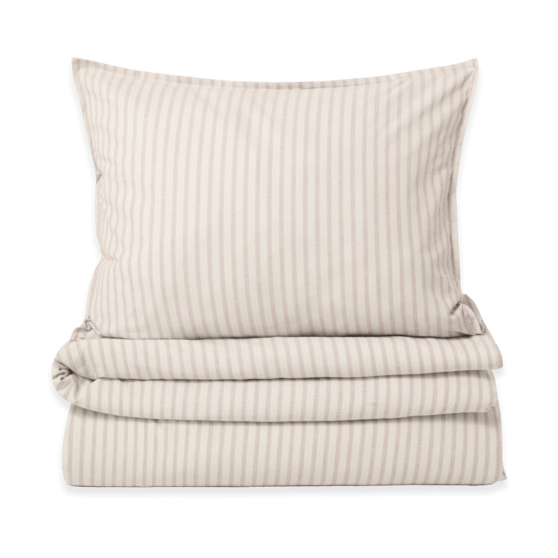 Garbo&Friends Stripe Mauve bedding set 140x200 cm/50x70 cm