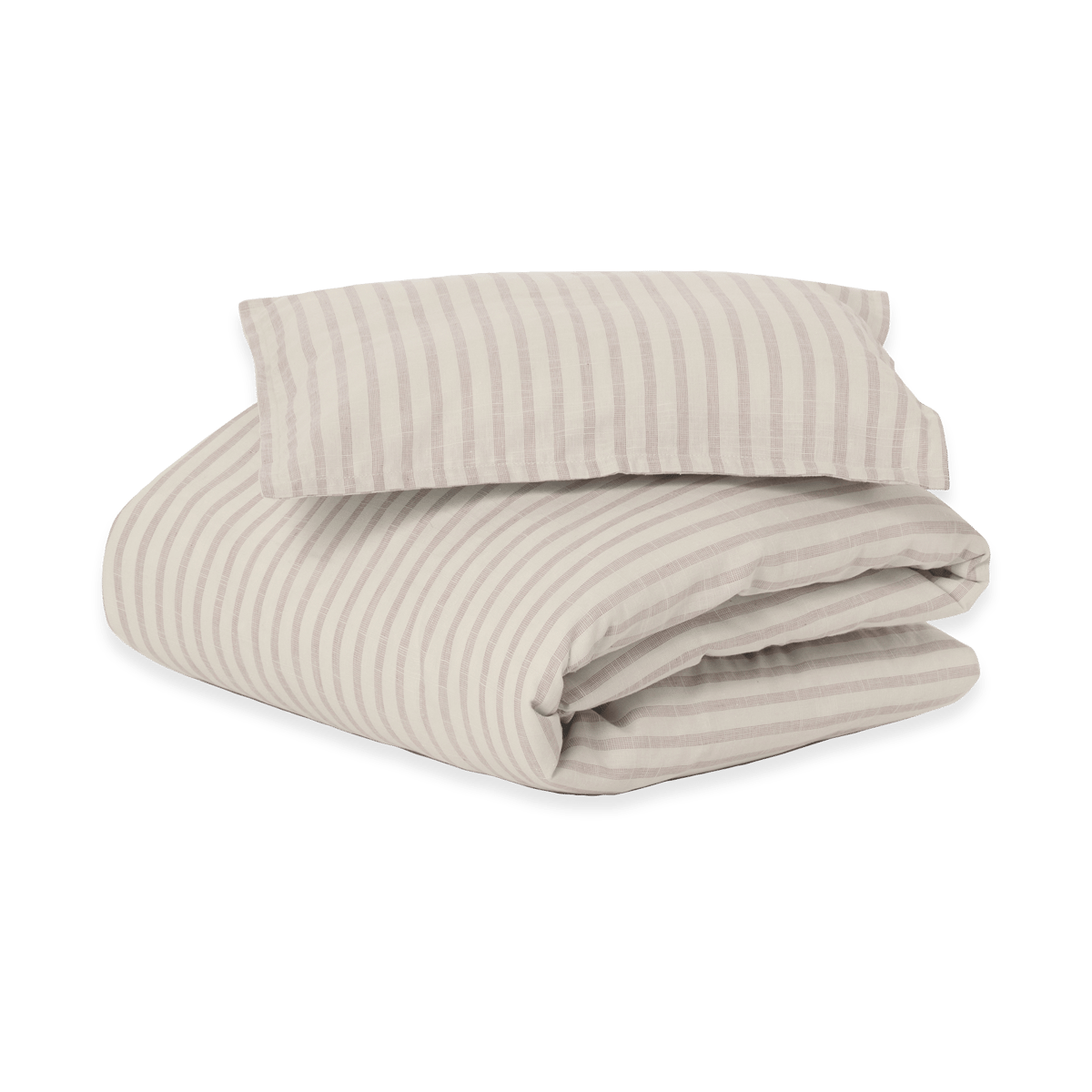 Garbo&Friends Stripe Mauve bedding set junior 100x140 cm/40x60 cm