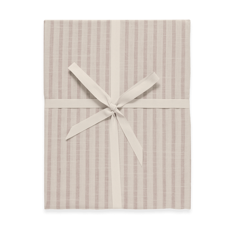 Garbo&Friends Stripe Mauve fitted sheet 90x200x30 cm