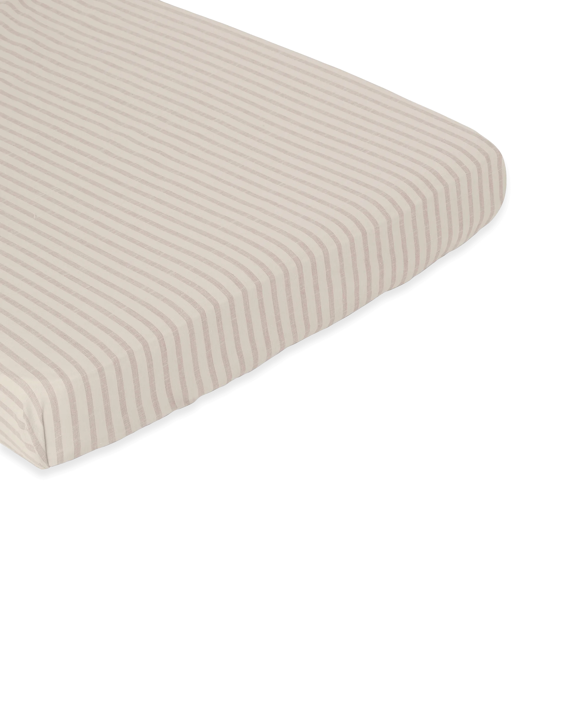 Stripe Mauve fitted sheet, 90x200x30 cm Garbo&Friends