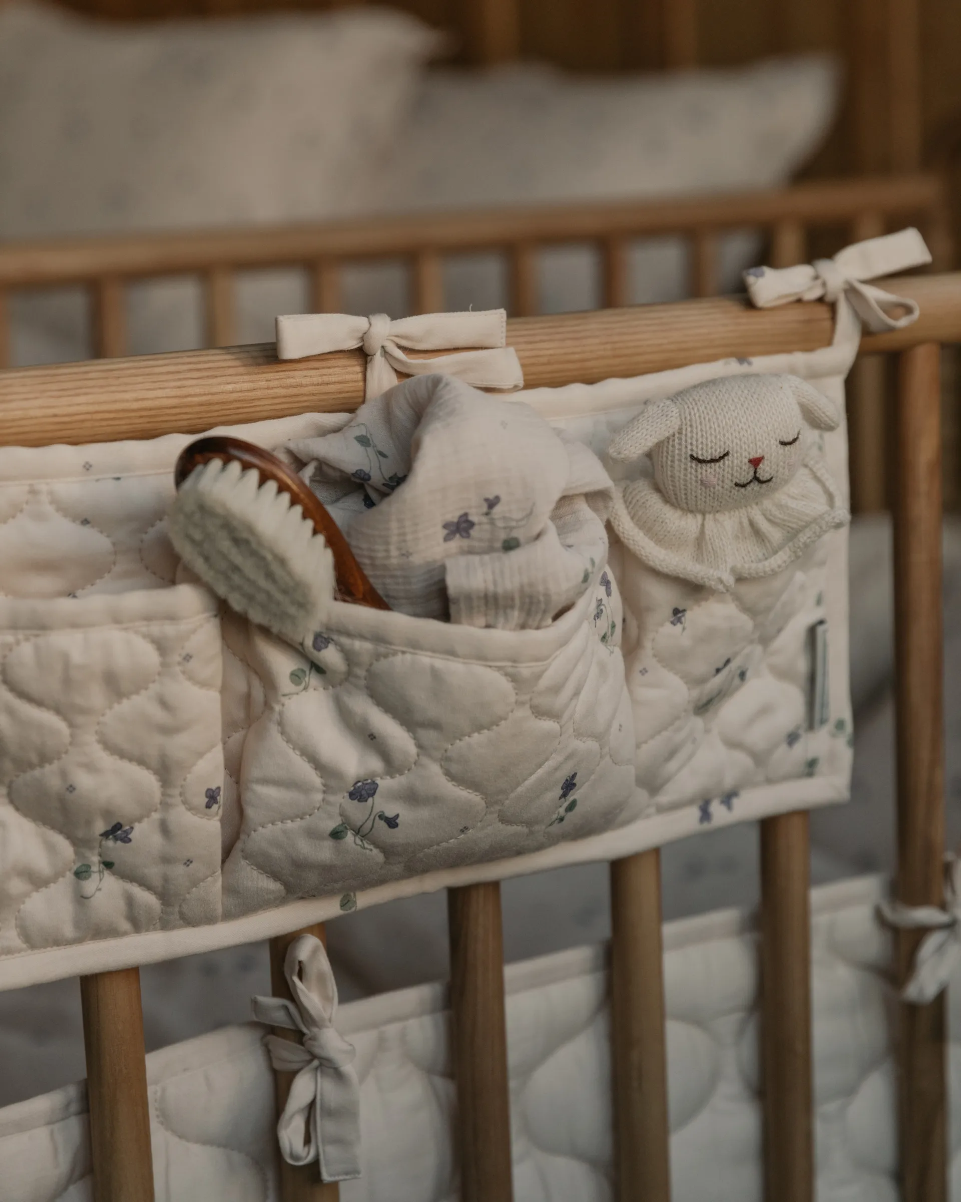 Viola Satin quilted bed pocket, 18x43 cm Garbo&Friends