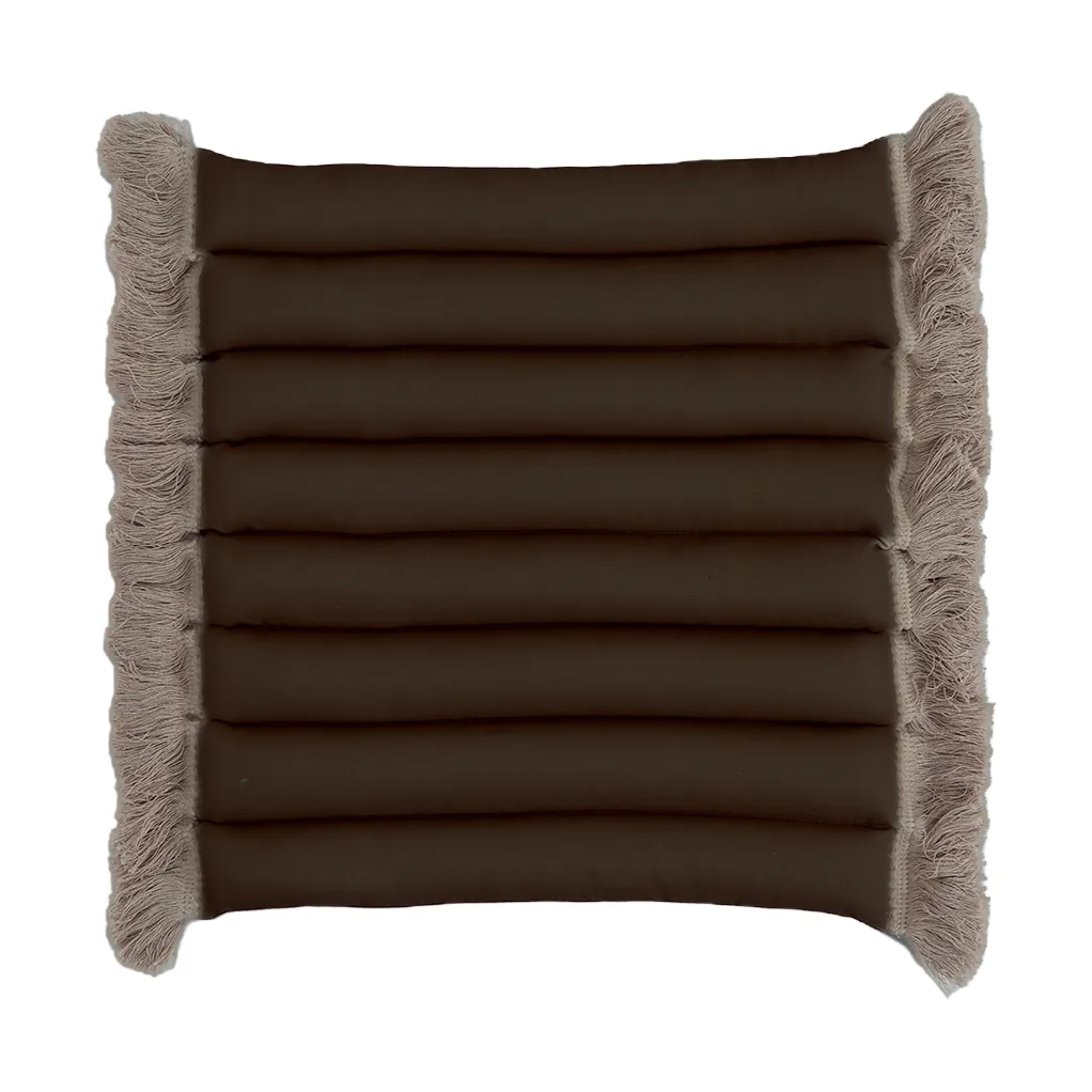 Garden Glory cushion with fringes, Beige, beige fringe, 38x40 cm Garden Glory