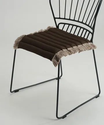 Garden Glory cushion with fringes - Beige, beige fringe, 38x40 cm - Garden Glory