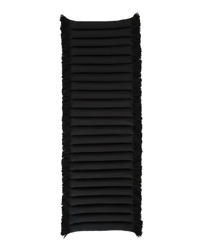 Garden Glory cushion with fringes - Black, black fringe, 38x120 cm - Garden Glory