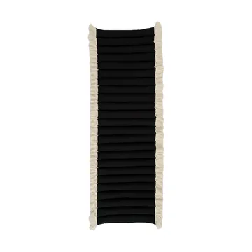 Garden Glory cushion with fringes - Black, off-white fringe, 38x120 cm - Garden Glory