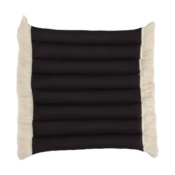 Garden Glory cushion with fringes - Black, off-white fringe, 38x40 cm - Garden Glory