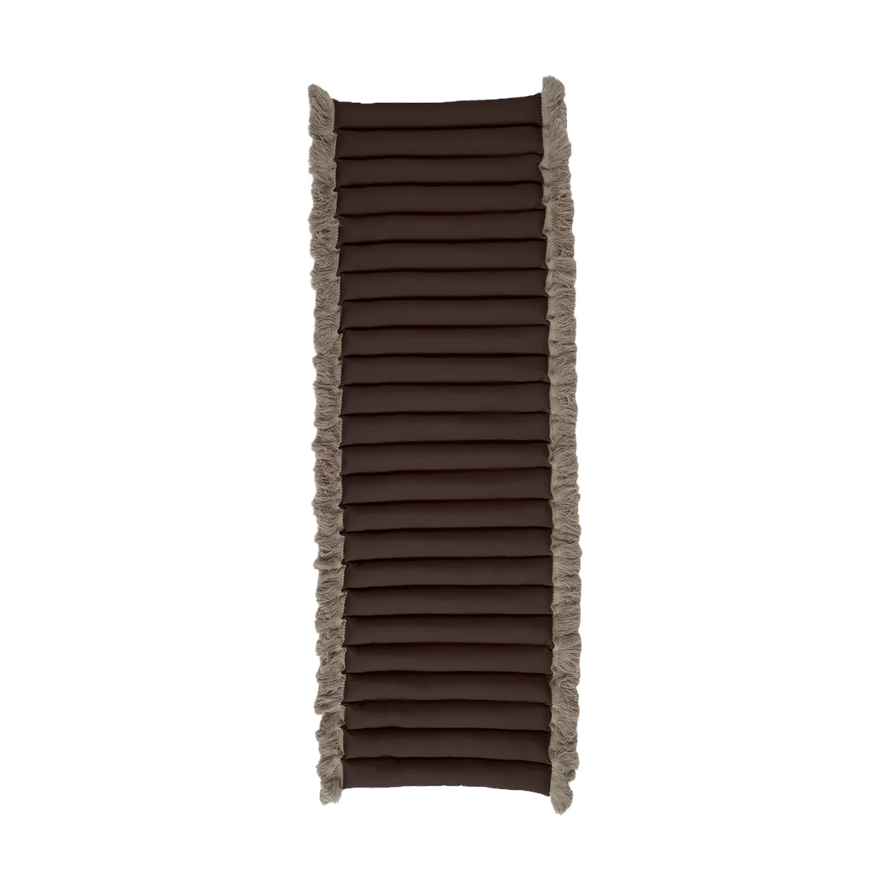 Garden Glory cushion with fringes, Brown, beige fringe, 38x120 cm Garden Glory