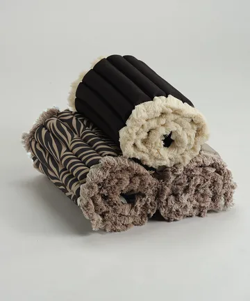 Garden Glory cushion with fringes - Brown, beige fringe, 38x120 cm - Garden Glory