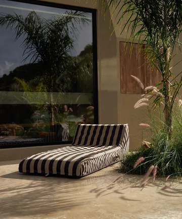 Garden Glory floating sunbed - Black-beige, 85x168.5 cm - Garden Glory