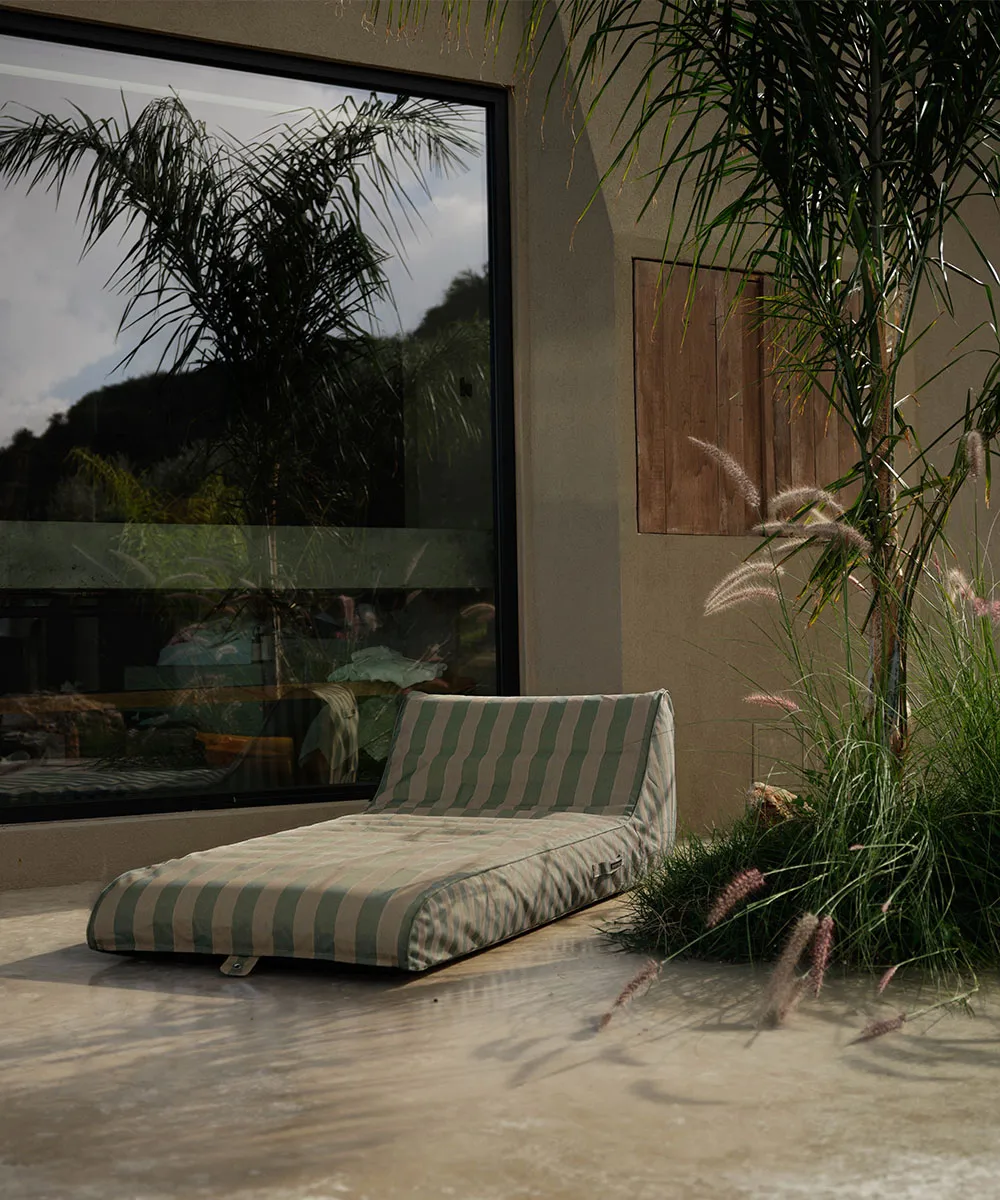 Garden Glory floating sunbed, Eucalyptus green-beige, 85x168.5 cm Garden Glory