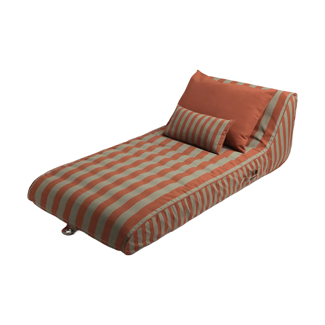 Garden Glory floating sunbed, Eucalyptus green-terracotta, 85x168.5 cm Garden Glory