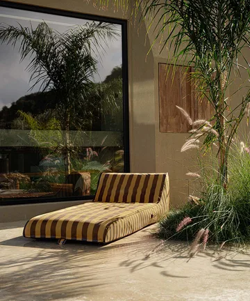Garden Glory floating sunbed - Saffron yellow-brown, 85x168.5 cm - Garden Glory