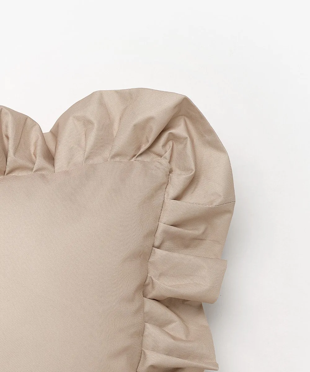 Garden Glory Outdoor cushion with frill 45x45 cm, Beige Garden Glory