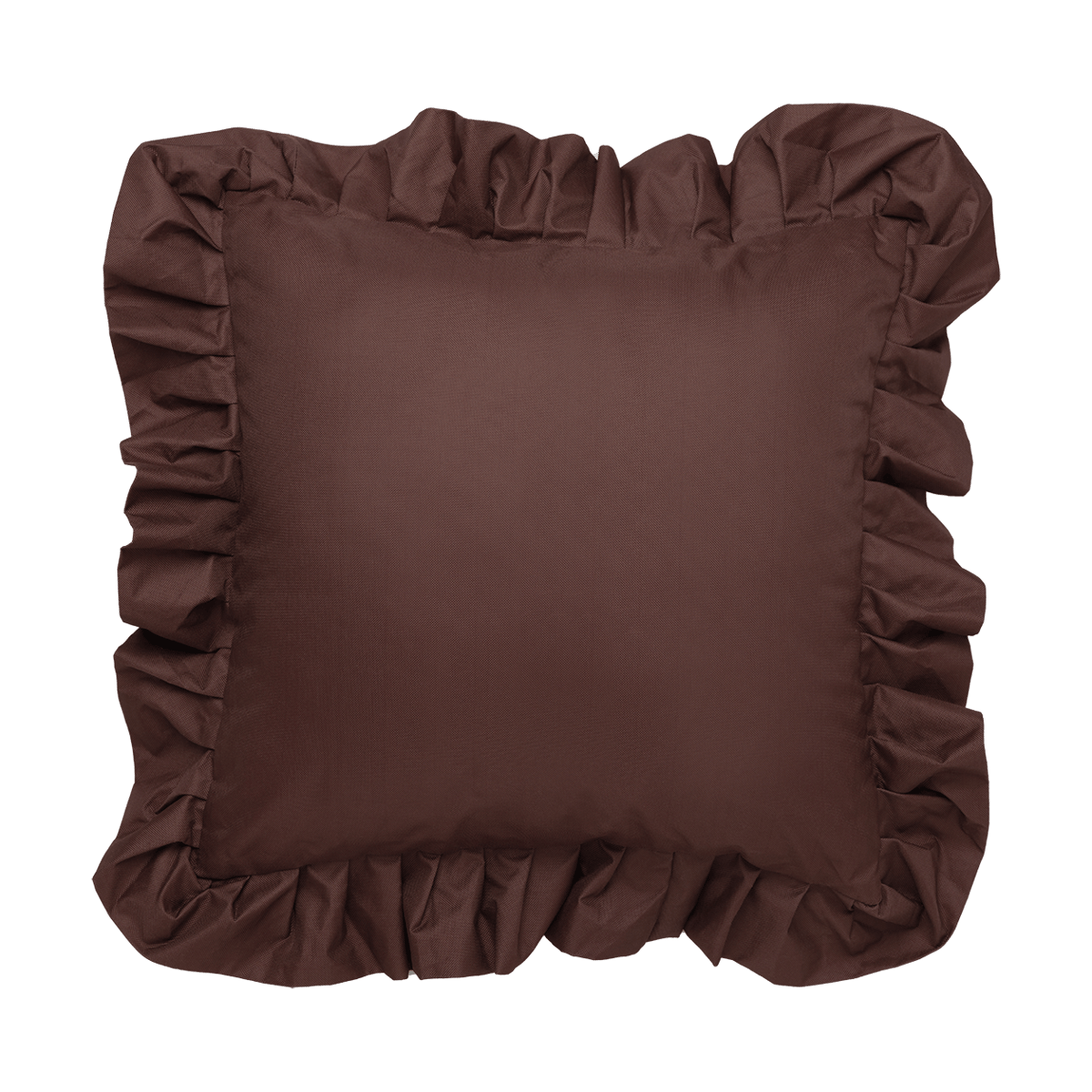 Garden Glory Outdoor cushion with frill 45x45 cm Brown