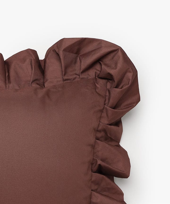 Garden Glory Outdoor cushion with frill 45x45 cm, Brown Garden Glory