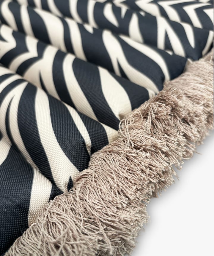 Garden Glory Outdoor seat cushion bench, Zebra fringe Garden Glory