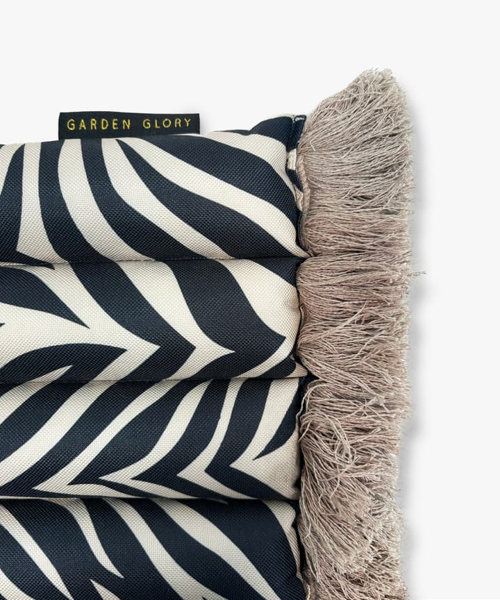 Garden Glory Outdoor seat cushion bench, Zebra fringe Garden Glory
