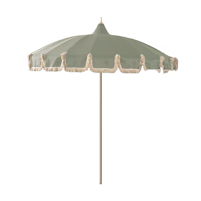 Garden Glory parasol Eucalyptus fringe | Scandinavian Design | Green