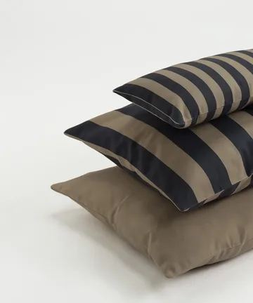 Garden Glory striped cushion - Black-beige, 25x50 cm - Garden Glory