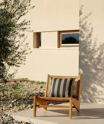 Garden Glory striped cushion - Black-beige, 50x50 cm - Garden Glory