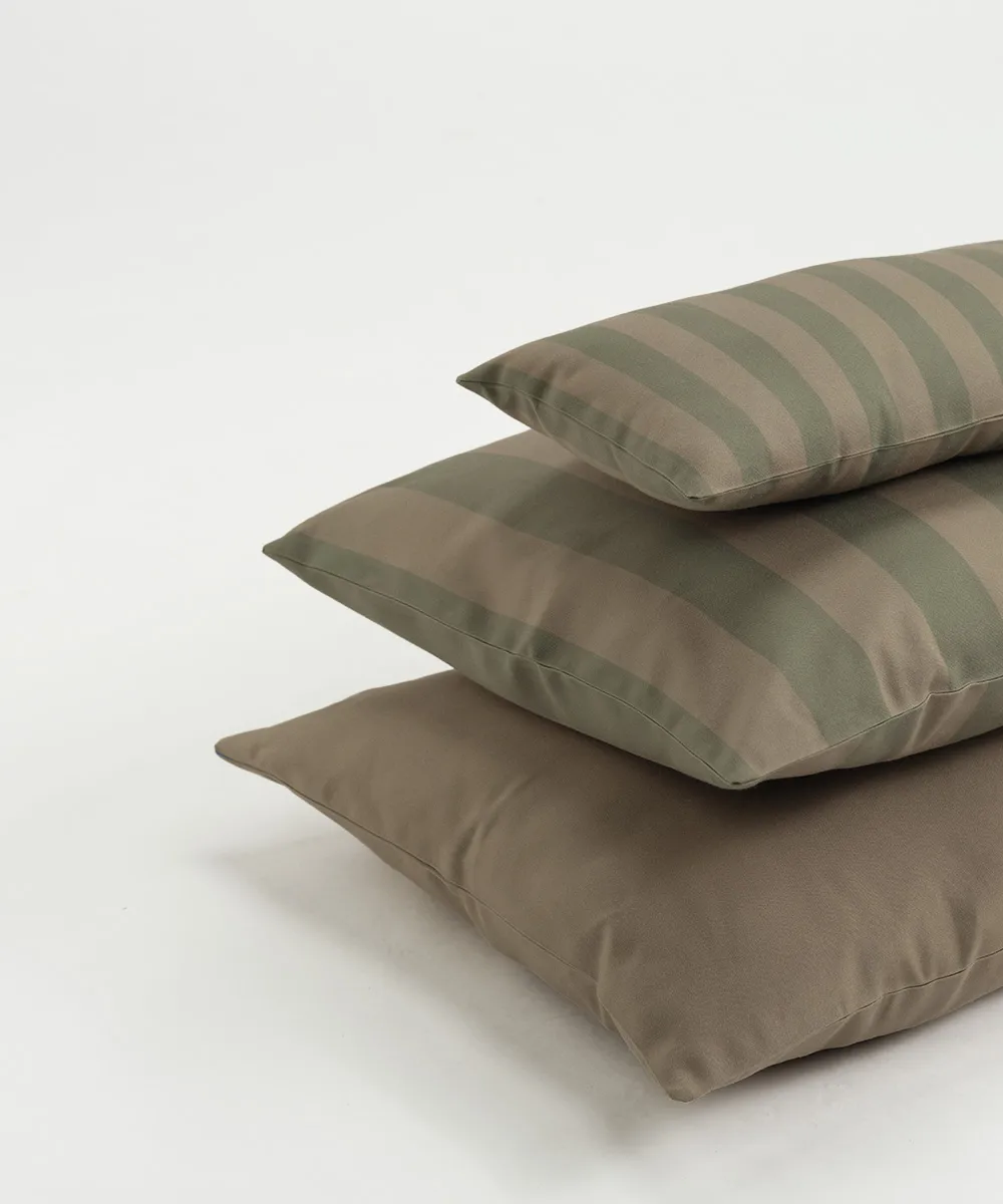 Garden Glory striped cushion, Eucalyptus green-beige, 25x50 cm Garden Glory