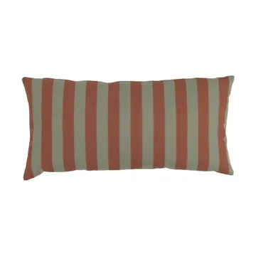 Garden Glory striped cushion - Eucalyptus green-terracotta, 25x50 cm - Garden Glory