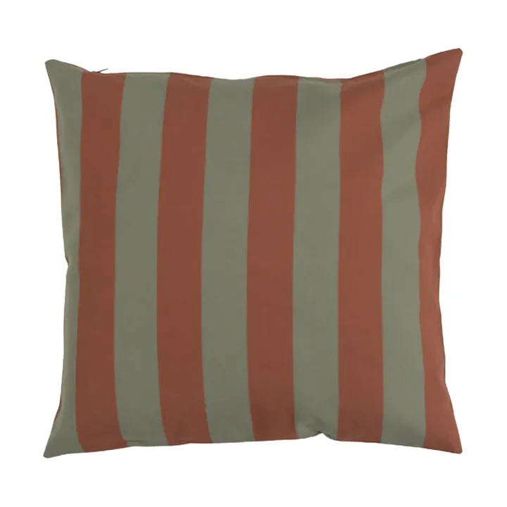 Garden Glory striped cushion - Eucalyptus green-terracotta, 50x50 cm - Garden Glory