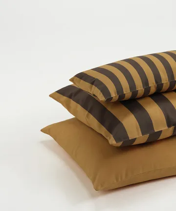 Garden Glory striped cushion - Saffron yellow-brown, 50x50 cm - Garden Glory