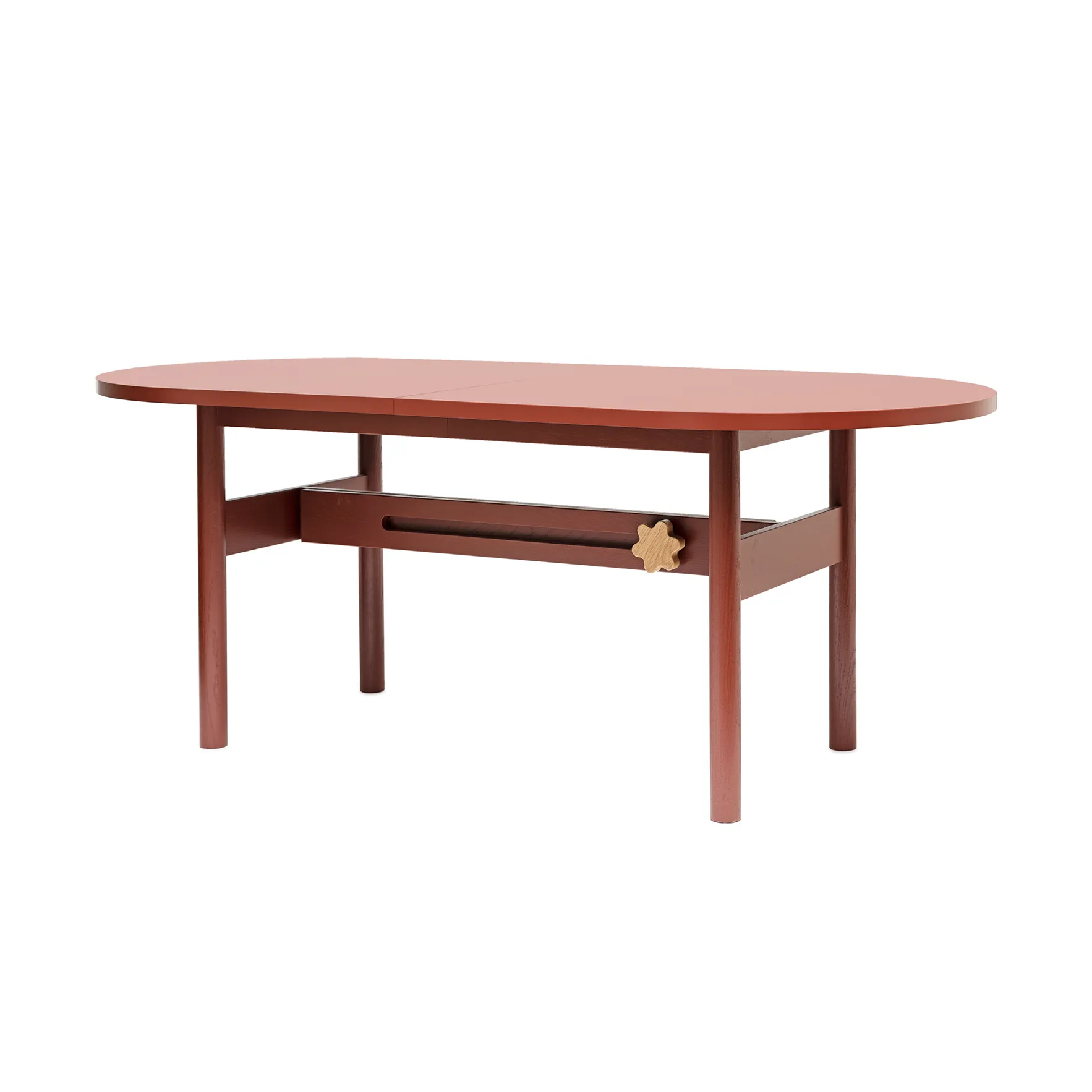Ateljé Table, Oak-red stained-knob in oak Gärsnäs