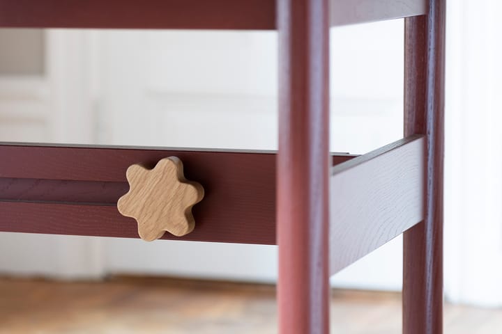 Ateljé Table, Oak-red stained-knob in oak Gärsnäs