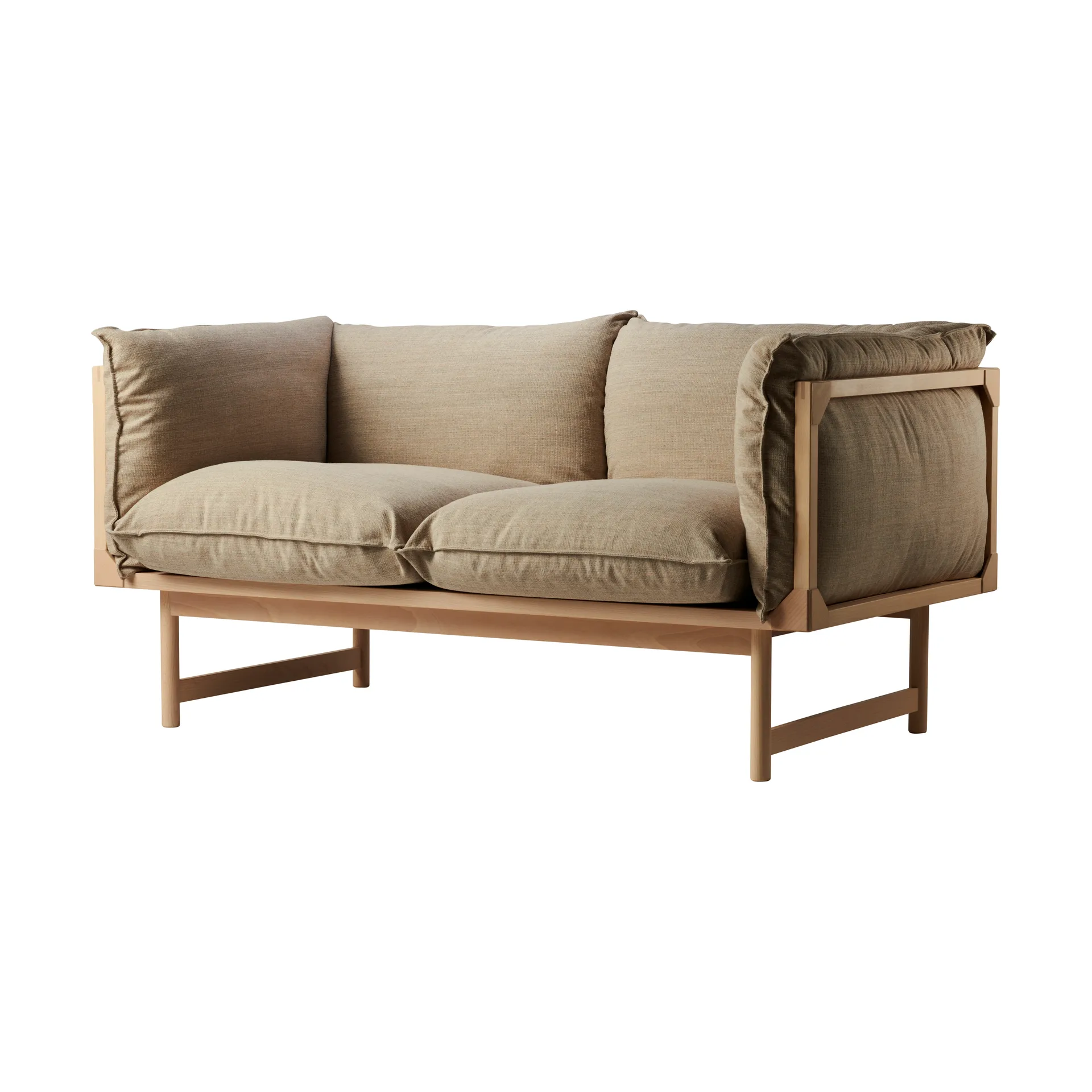 Bleck 2-seater sofa, Beech-white-foss 0212 Gärsnäs