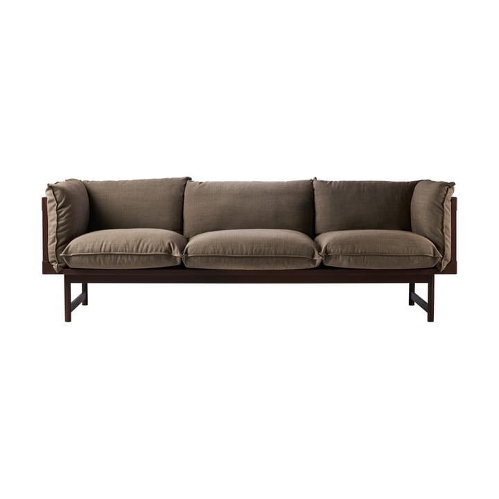 Bleck 3-seater sofa - Beech-dark brown stain-Foss 0272 - Gärsnäs