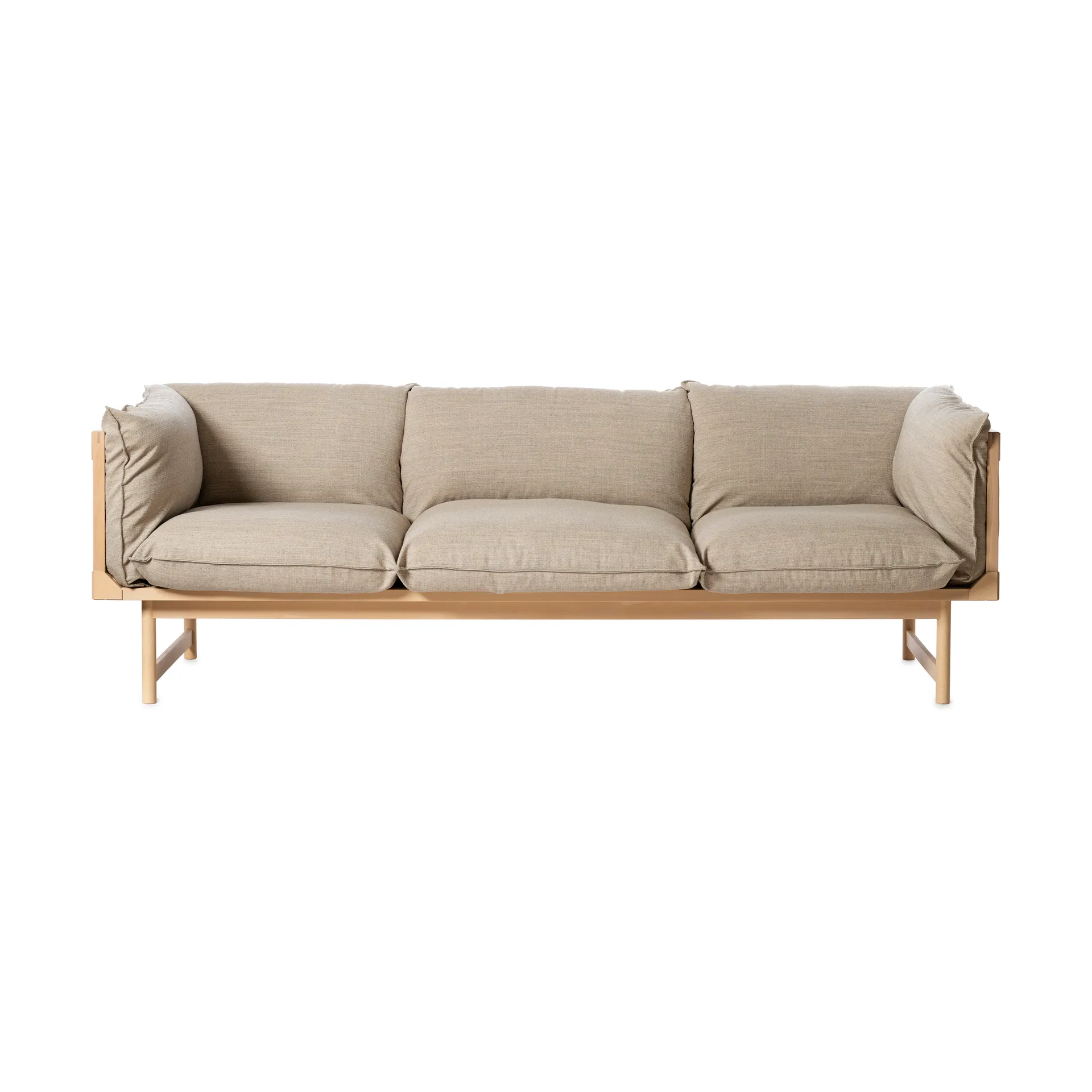 Bleck 3-seater sofa, Beech-white-waterfall 0212 Gärsnäs