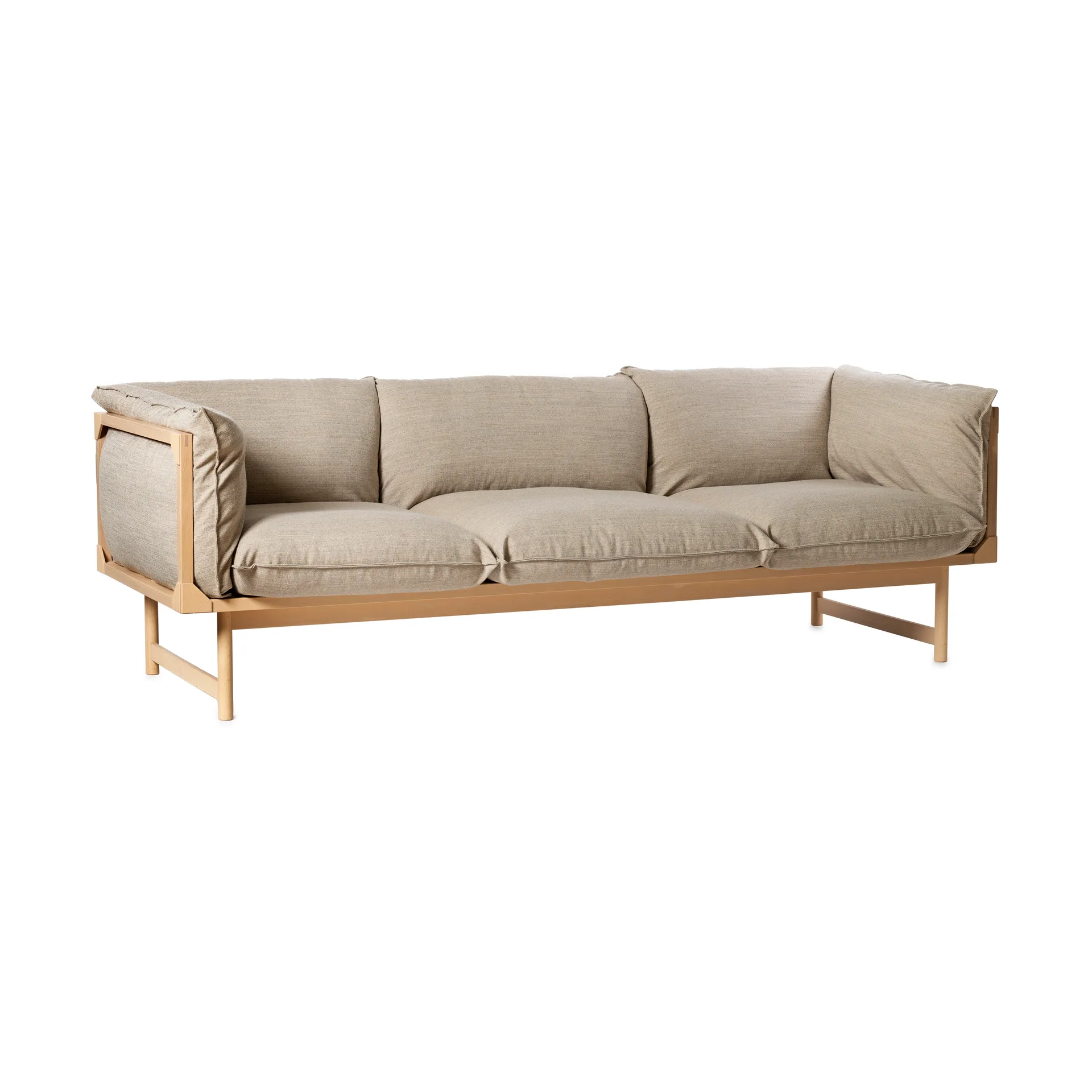 Bleck 3-seater sofa, Beech-white-waterfall 0212 Gärsnäs