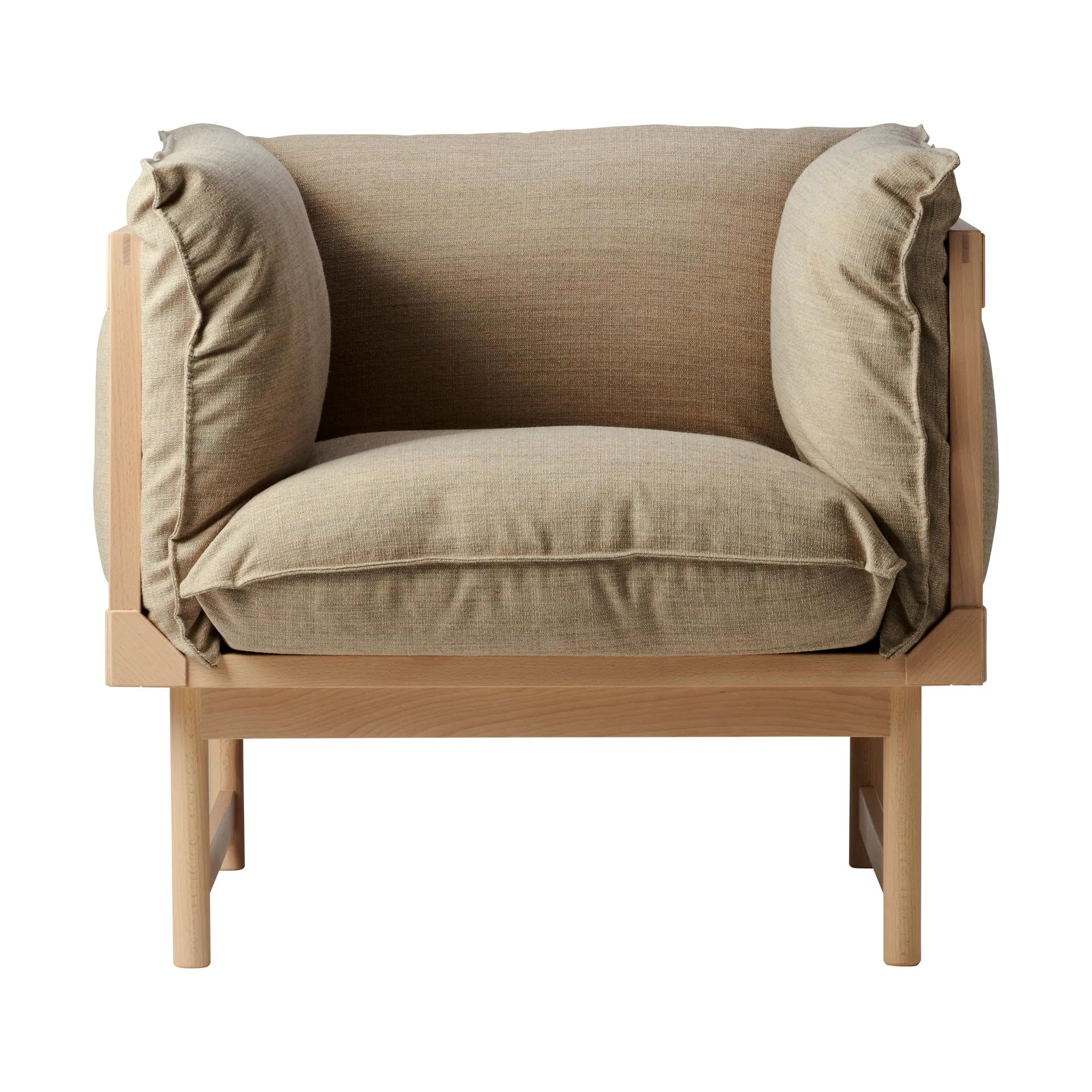 Bleck armchair, Beech-white-foss 0212 Gärsnäs