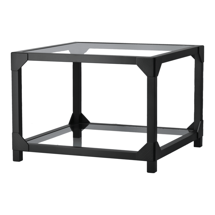 Bleck coffee table 55x55 cm glass - Beech-black stain - Gärsnäs