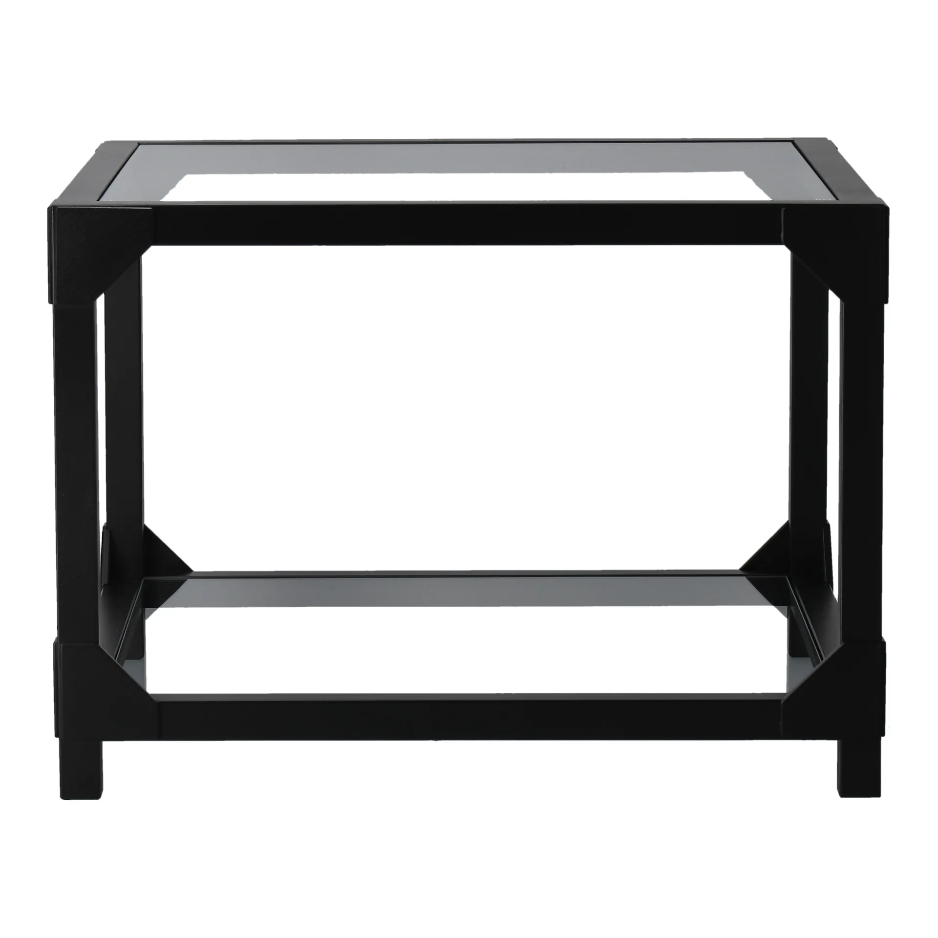 Bleck coffee table 55x55 cm glass, Beech-black stain Gärsnäs
