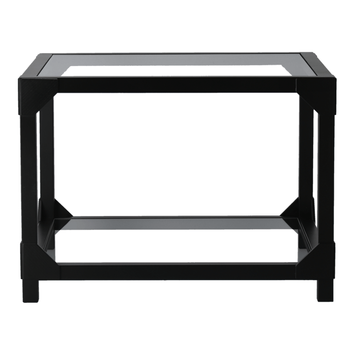 Bleck coffee table 55x55 cm glass - Beech-black stain - Gärsnäs