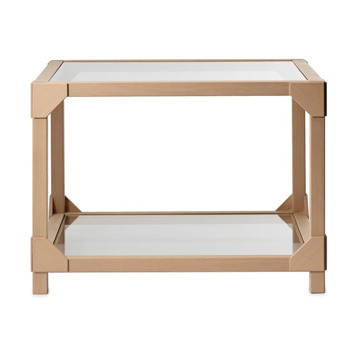 Bleck coffee table 55x55 cm glass - Beech-natural - Gärsnäs