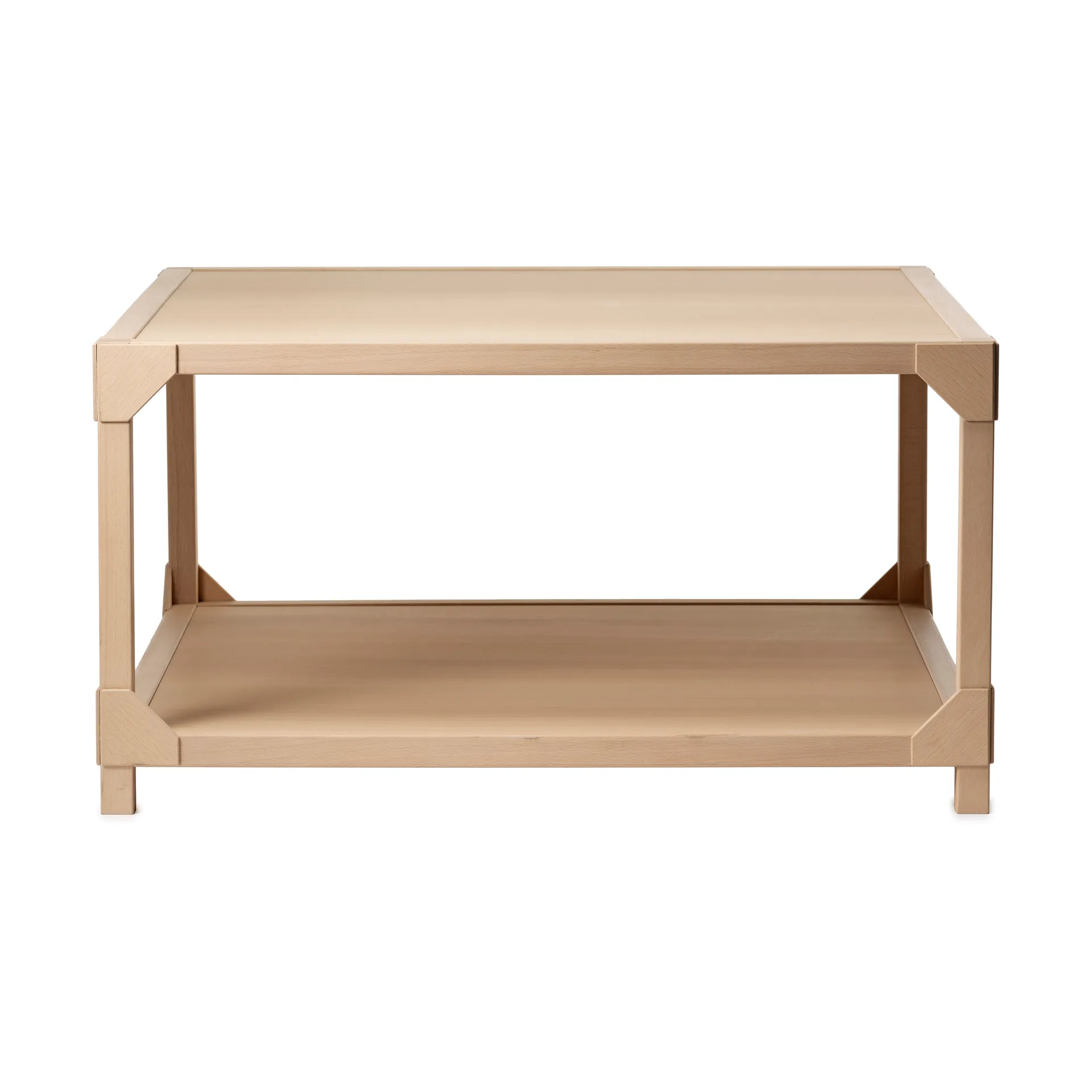 Bleck coffee table 75x75 cm veneer, Beech-natural Gärsnäs