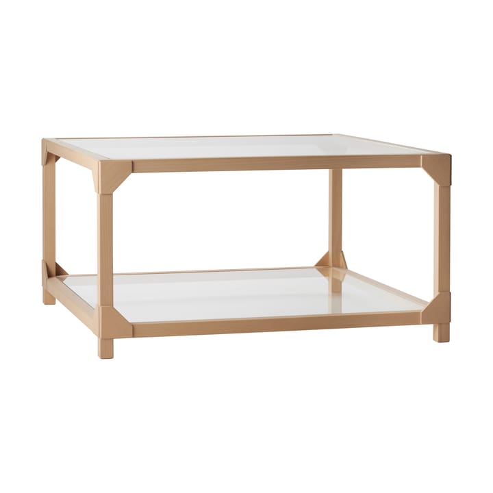 Bleck coffee table 75x75 glass - Beech-natural - Gärsnäs