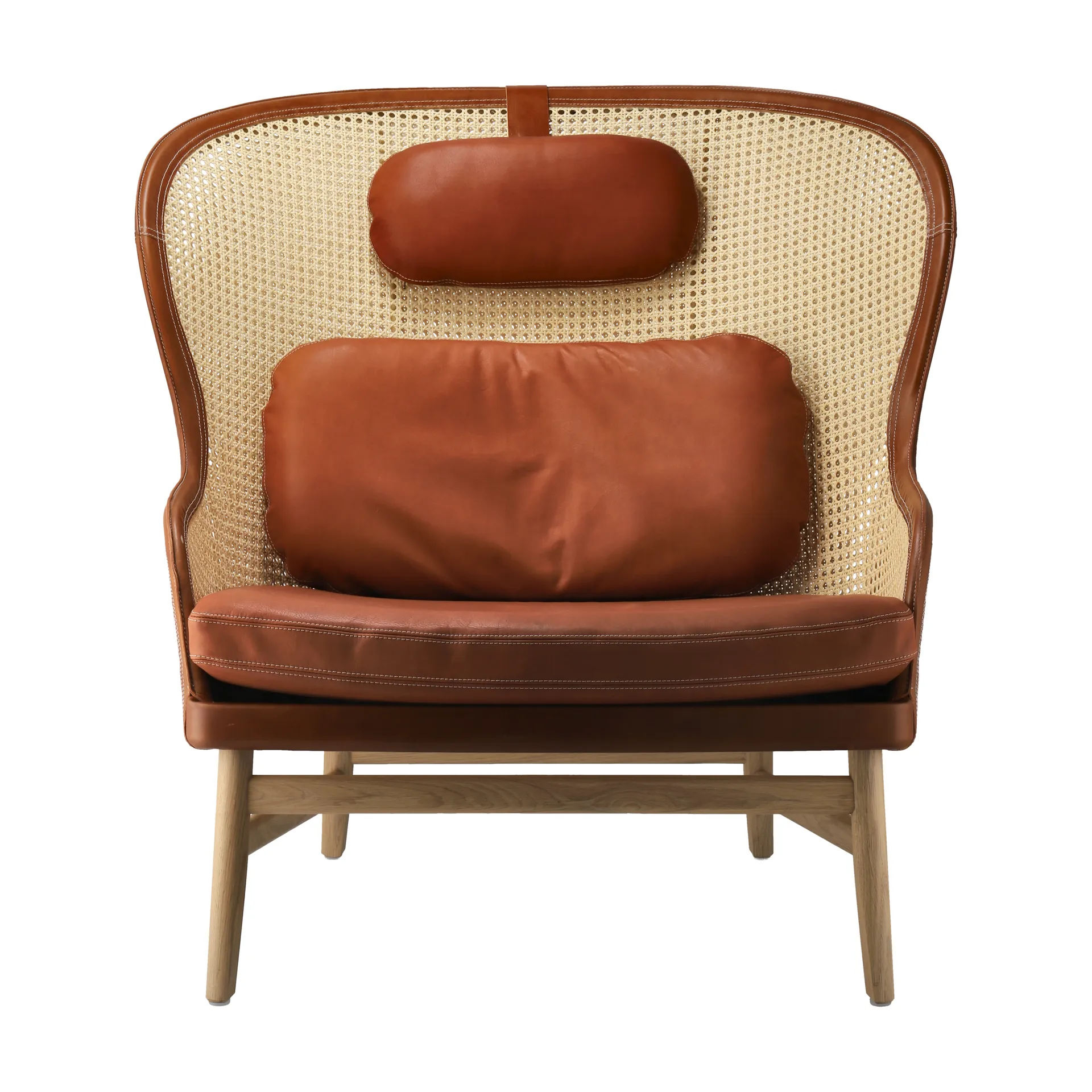Dandy armchair, Oak-natural-Tärnsjö leather cognac Gärsnäs