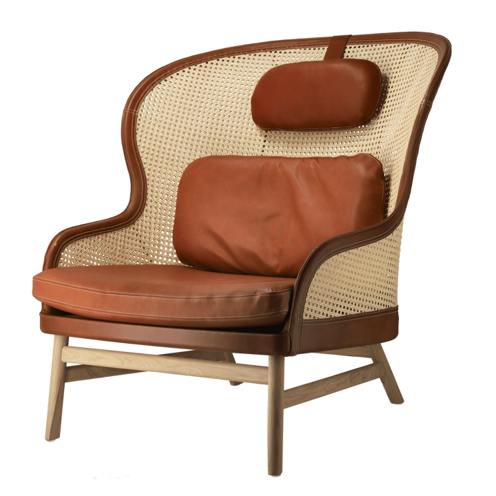 Dandy armchair - Oak-natural-Tärnsjö leather cognac - Gärsnäs